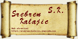 Srebren Kalajić vizit kartica